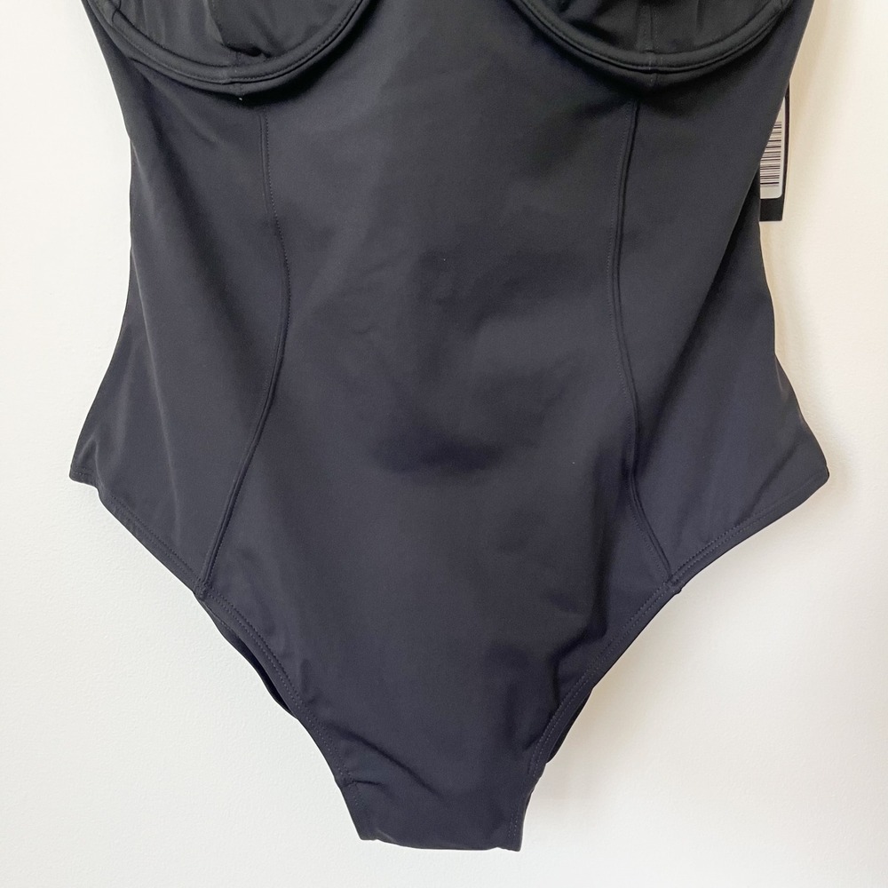 NEW TA3 Lifty One Piece Lace Up Shaping Swimsuit Black XL Reg/Long H/I - Picture 4 of 10